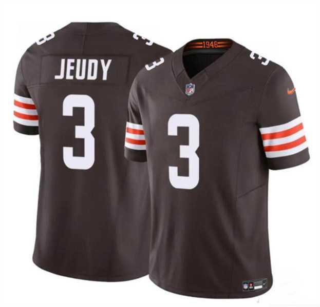 Men & Women & Youth Cleveland Browns #3 Jerry Jeudy Brown 2023 F.U.S.E. Vapor Limited Football Stitched Jersey->cleveland browns->NFL Jersey